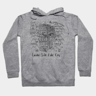 Salt Lake City Illustrated Map Hoodie